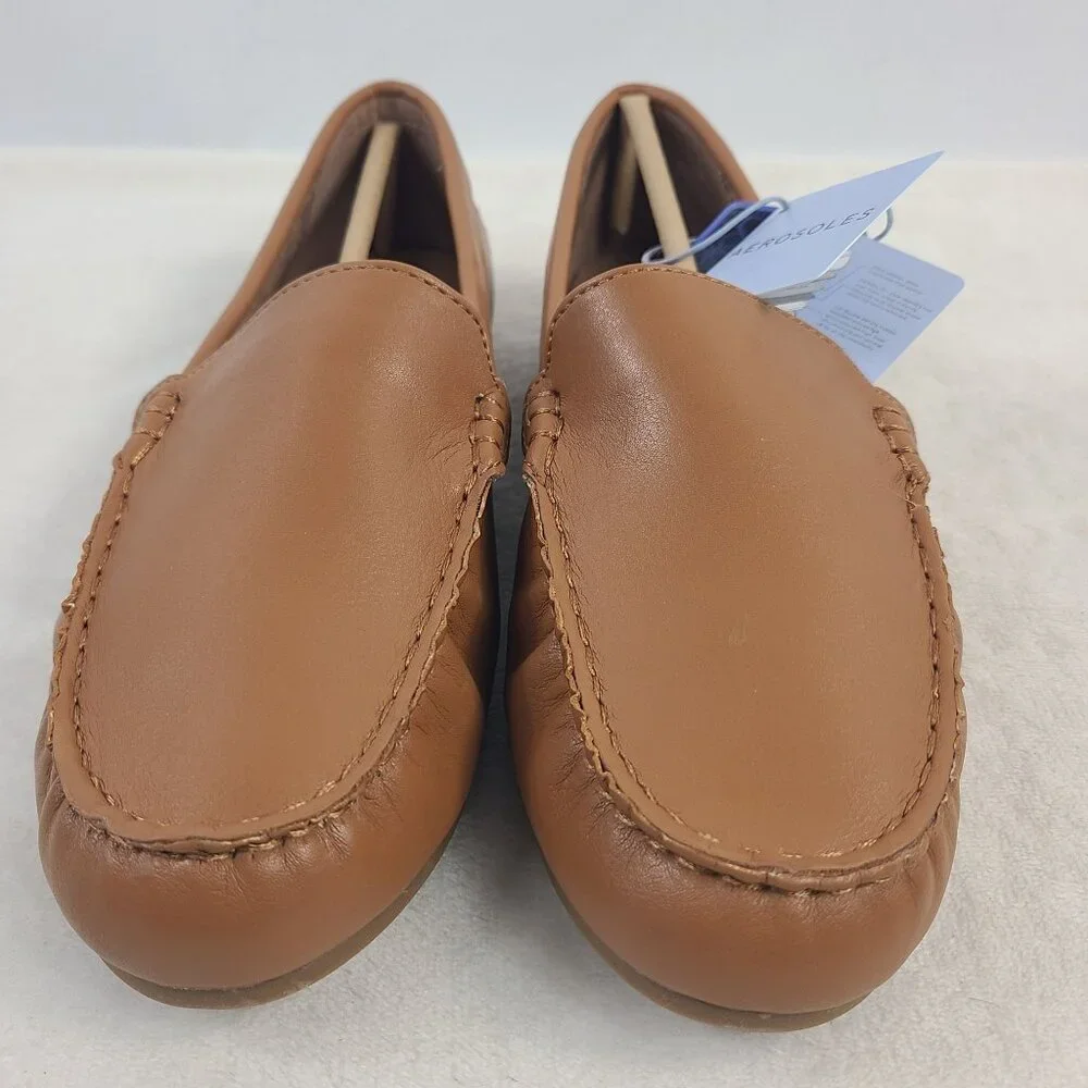 Aerosoles Over-Drive Womens Tan Loafers Sz 7.5 Lightweight Slip-On Comfort Shoes - Picture 3 of 10